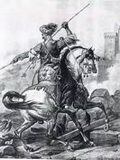 Berittenerer Mamluk in einer Darstellung von 1810 (in neuem Fenster)