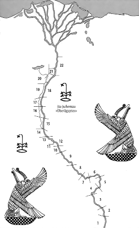 Oberägyptische Gaue