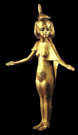 Statuette von Selket aus dem Grab Tutanchamuns (in neuem Fenster)